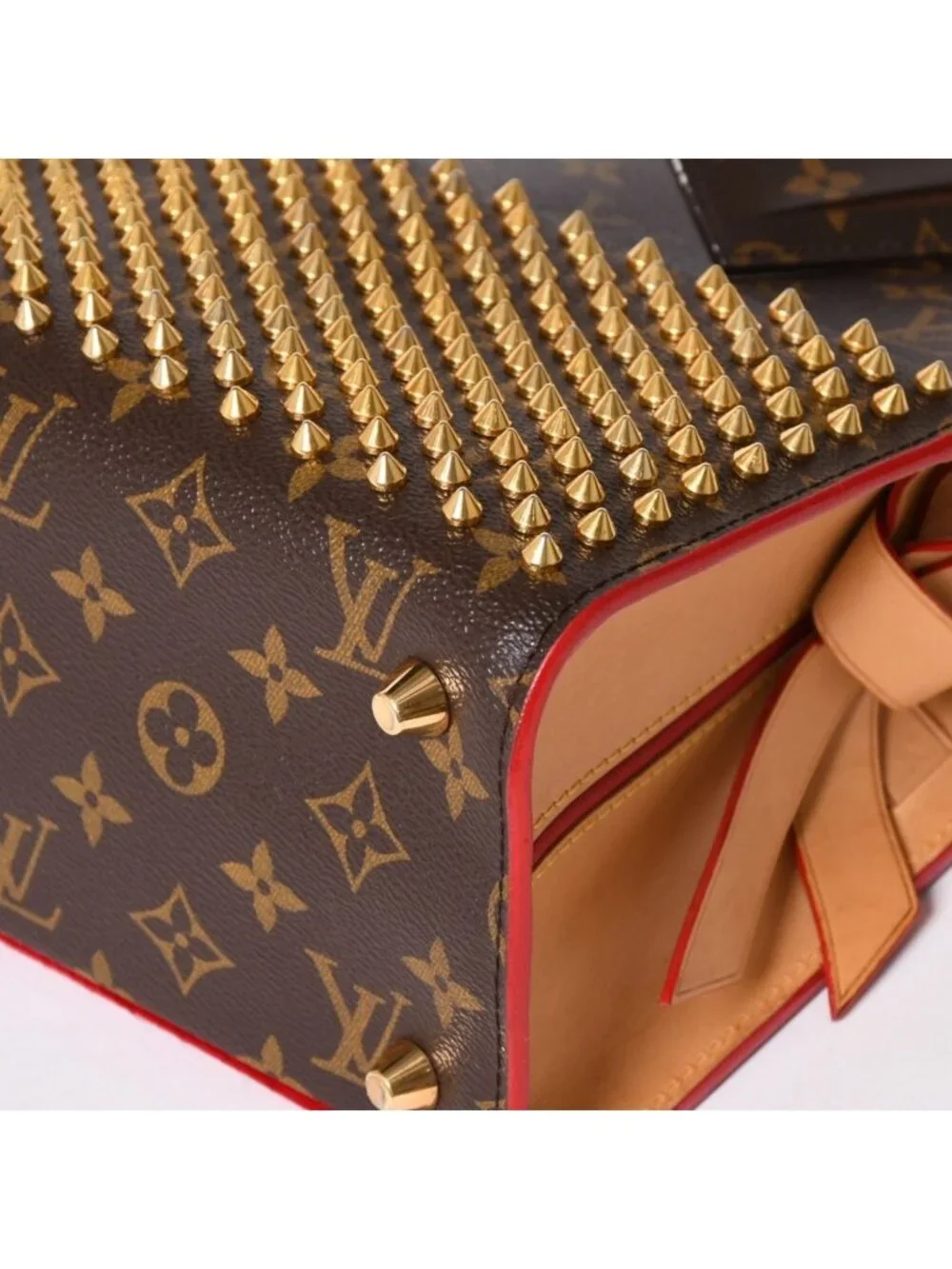 Louis Vuitton Christian Louboutin Iconoclast Handbag Calf Hair Gold